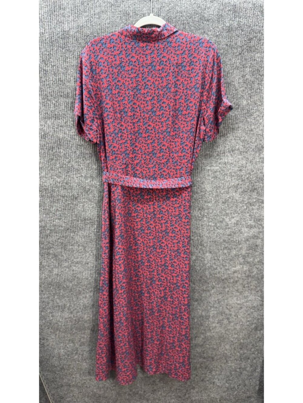 J.Jill Maxi Shirt Dress Women's Large Red Floral Cottagecore Peasant Prairie - Picture 3 of 9